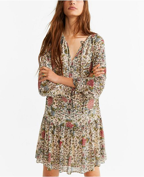 Mango Printed Short Dress Reviews Women Macy S