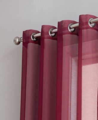 2 Piece Semi Sheer Voile Window Curtain Drapes Grommet Panels for Bedroom, Living Room & Kids Room