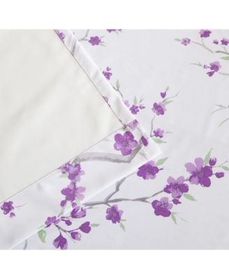 Jasmine Floral Patterned Room Darkening Curtain ROD POCKET POLE TOP Panels - Set of 2