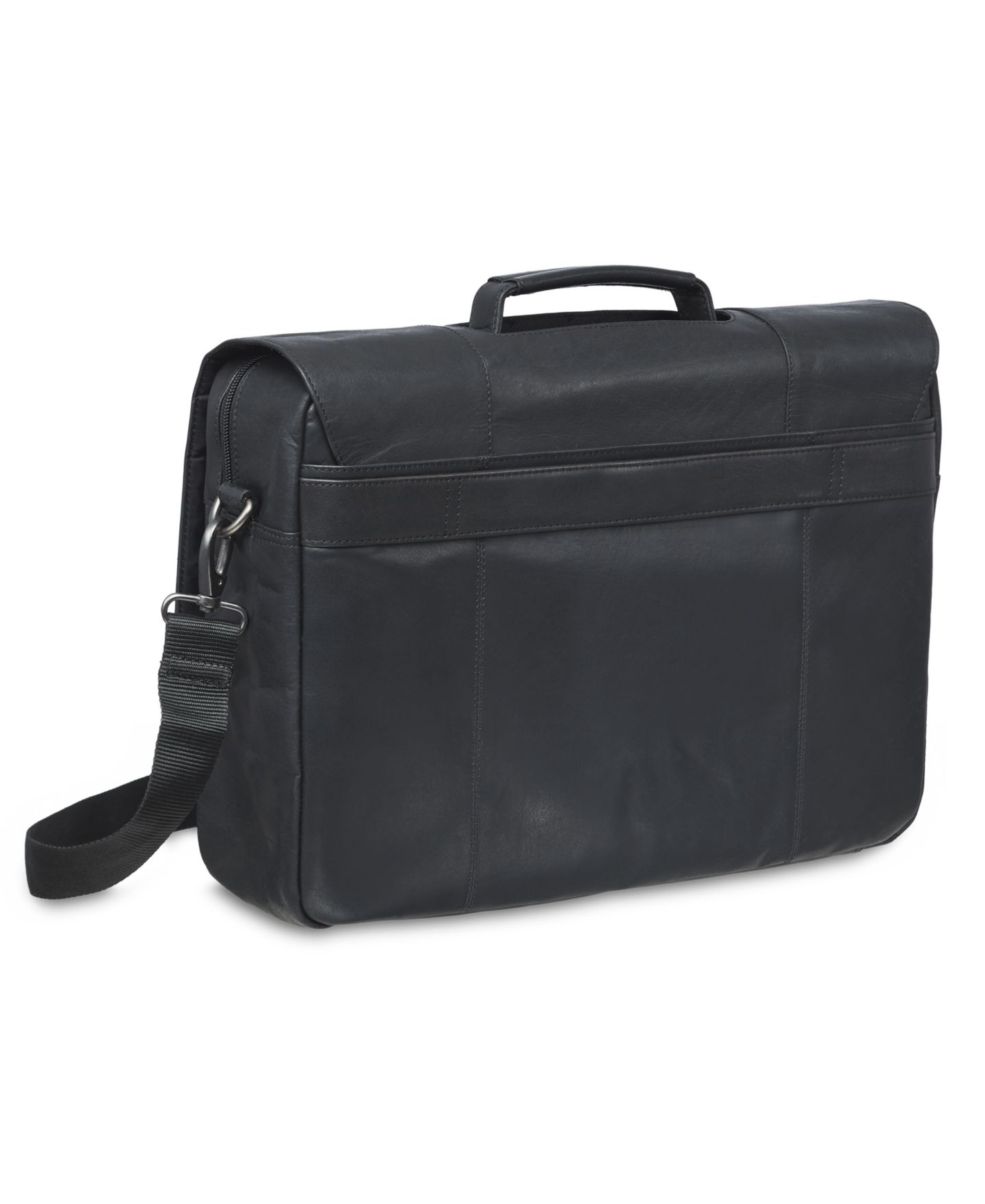 Мужская сумка Mancini Buffalo Collection Porthole Laptop/ Tablet Briefcase, цвет: Чёрный — фото 3