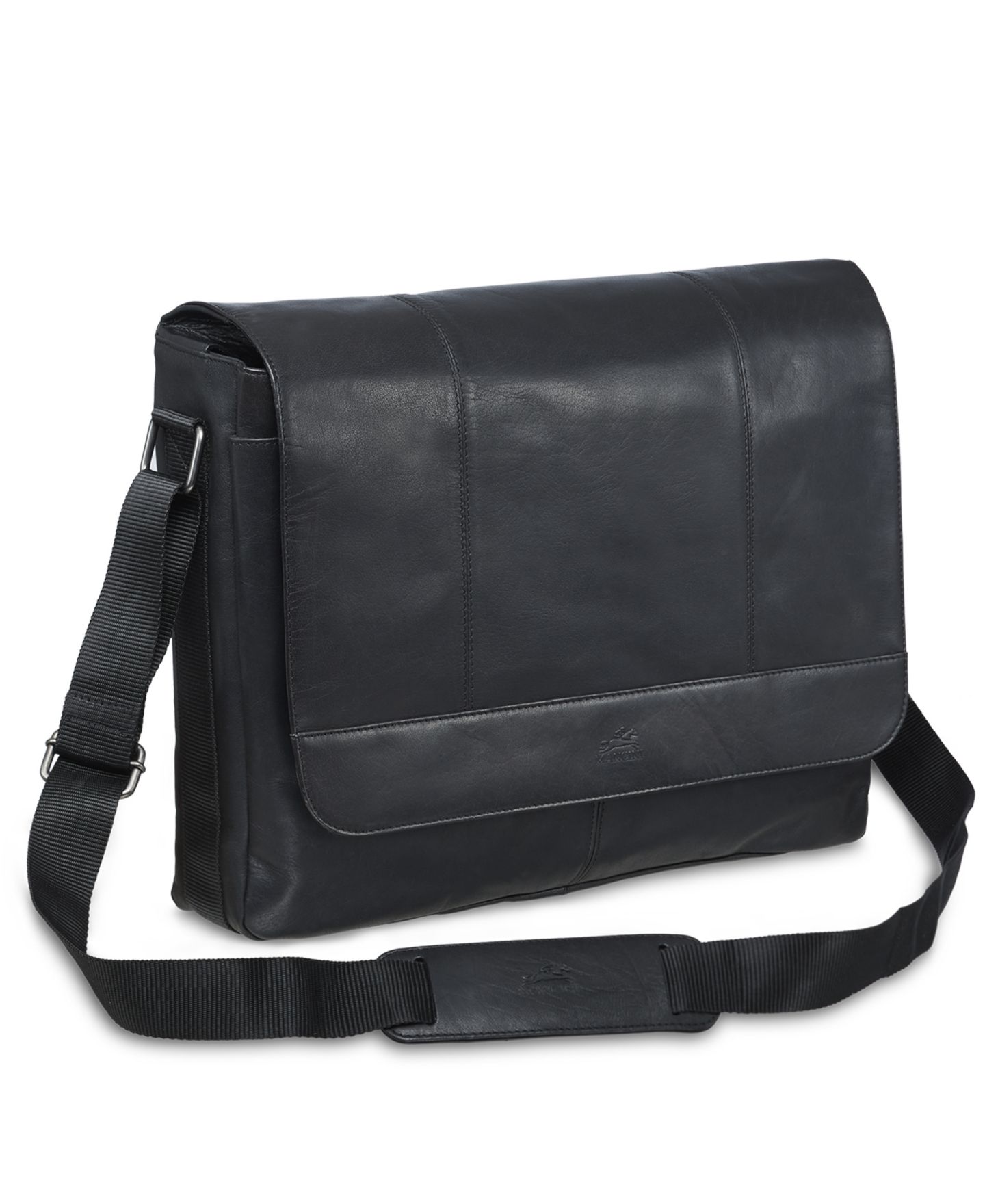 Мужская сумка Mancini Buffalo Collection Laptop Messenger, цвет: Чёрный — фото 2