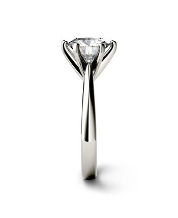Charles & Colvard - Moissanite Solitaire Engagement Ring 1-9/10 ct. t.w. Diamond Equivalent in 14k White Gold
