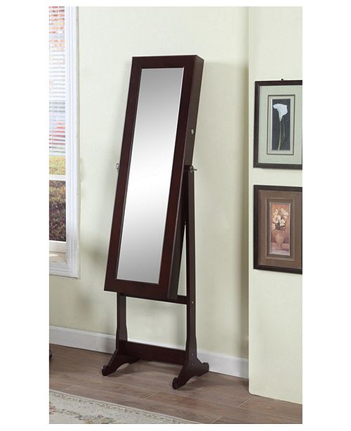 Artiva USA Floor Standing Mirror and Jewelry Armoire with LED Light & Reviews - Furniture - Macy&#39;s