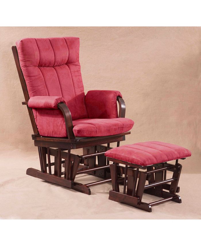 Artiva USA Home Deluxe Cushion 2Piece Glider Chair and Ottoman Set