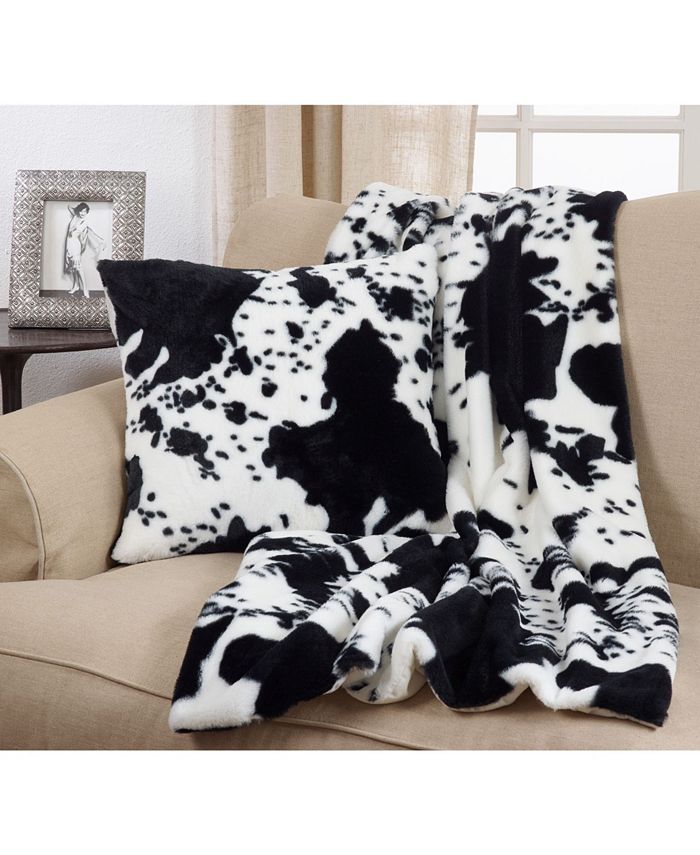 Saro Lifestyle Cow Print Throw Macy's