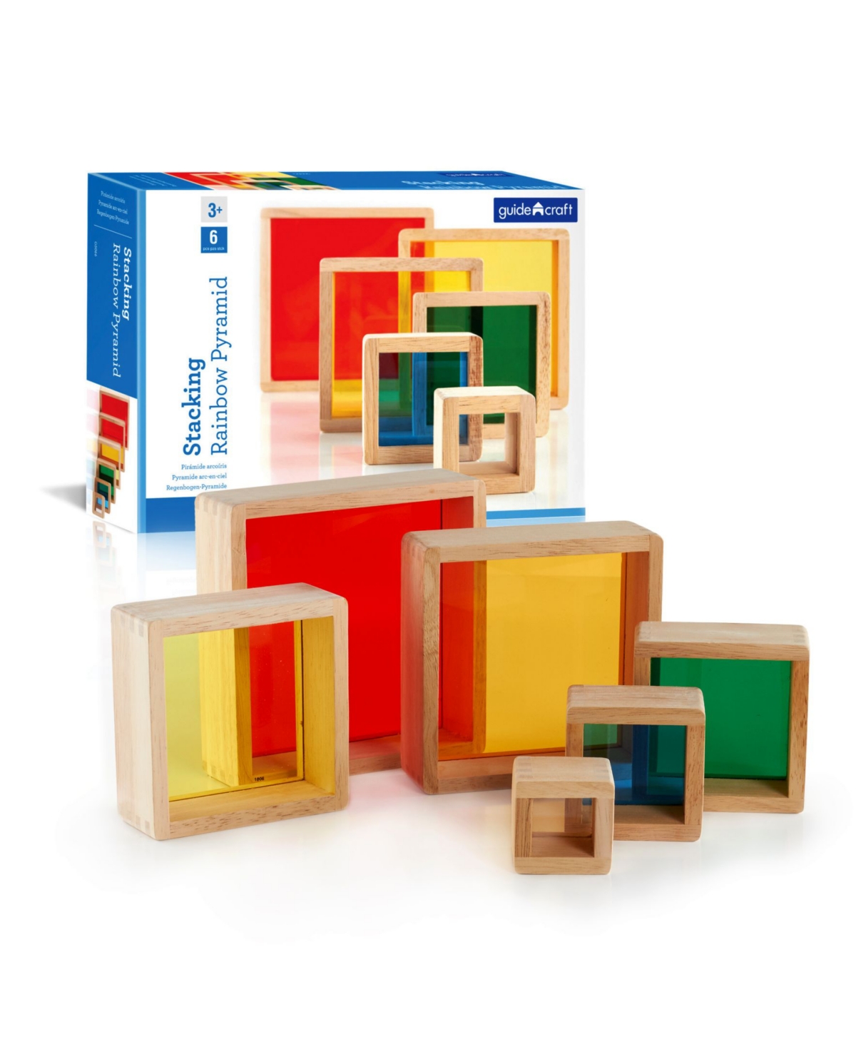 Guidecraft, Inc Guidecraft Stacking Rainbow Pyramid In Multi-color