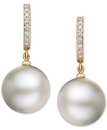 EFFY Collection - Cultured Freshwater Pearl (15mm) & Diamond (3/8 ct. t.w.) in 14k Gold