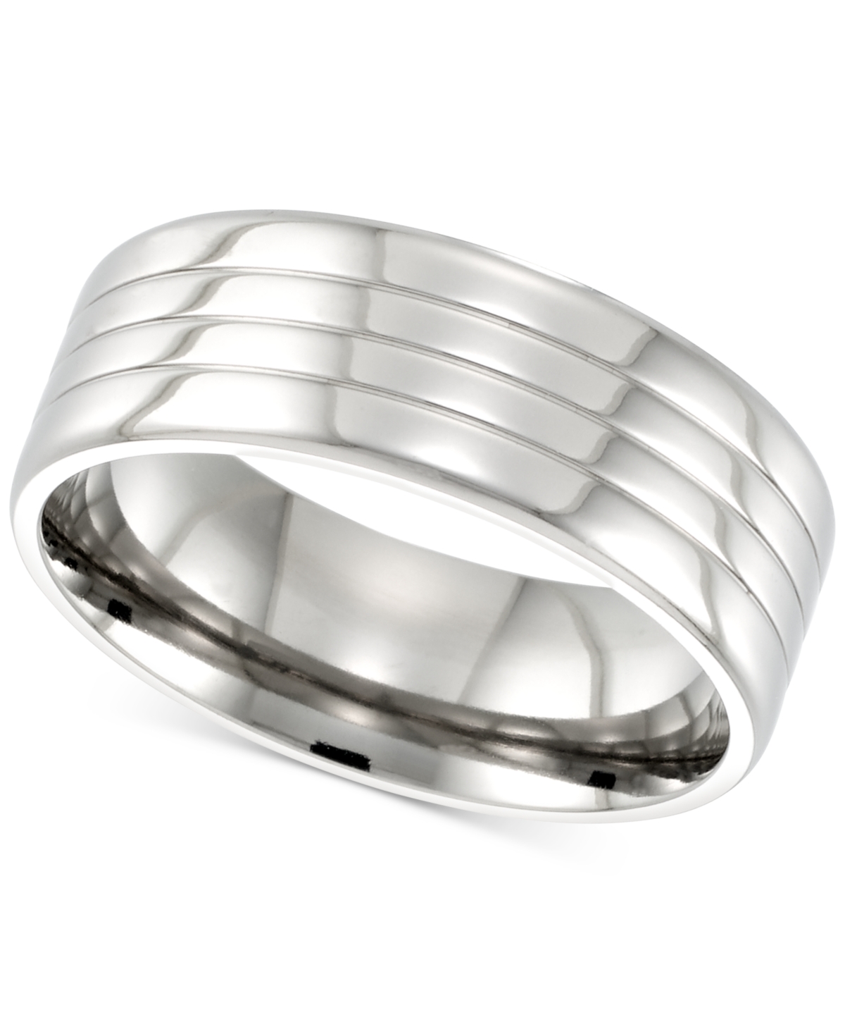 Smith Textured Ring in Stainless Steel - Stainless Steel