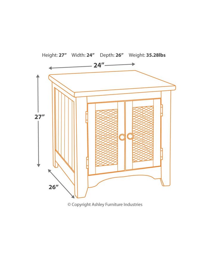 Signature Design By Ashley Wystfield Rectangular End Table Macy's