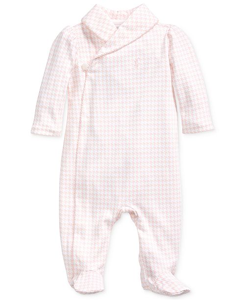 Polo Ralph Lauren Baby Girls Printed Interlock Shawl One Piece Reviews All Baby Kids Macy S