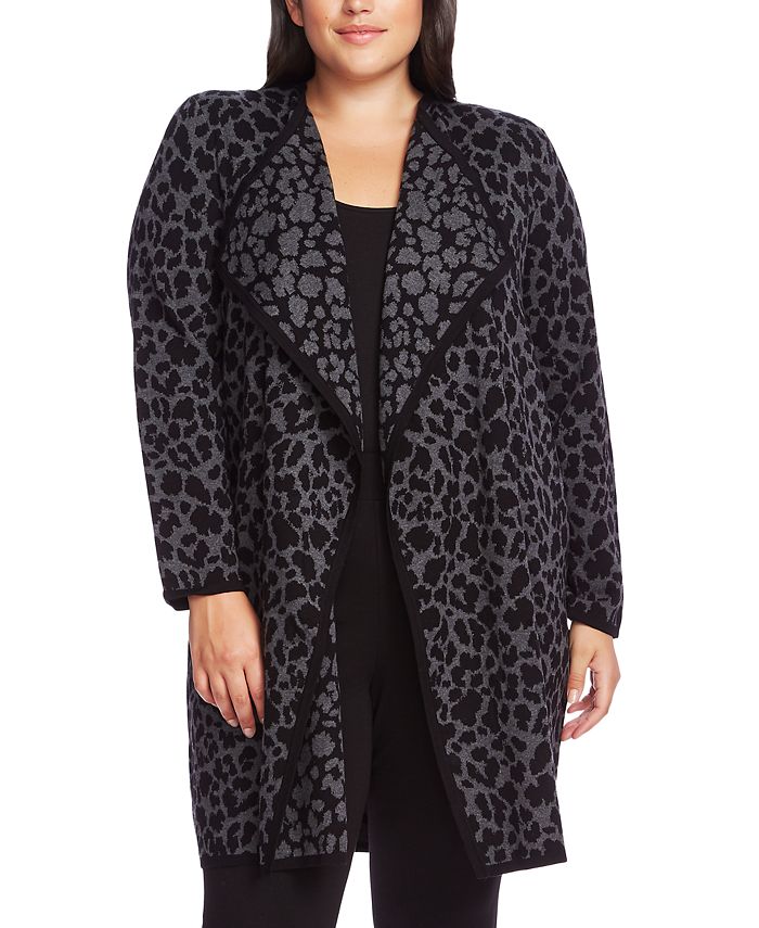 Vince Camuto Plus Size Cheetah Print Cardigan Macy s