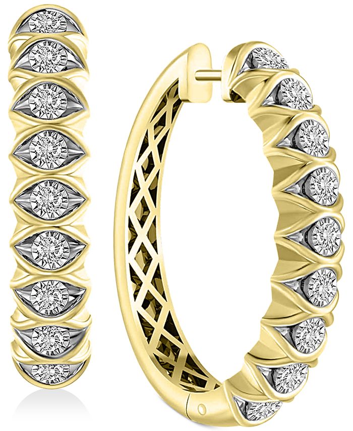 Macys mens hoop earrings clearance
