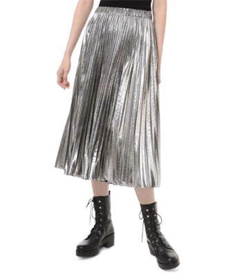Michael Kors Metallic Pleated Skirt - Macy's