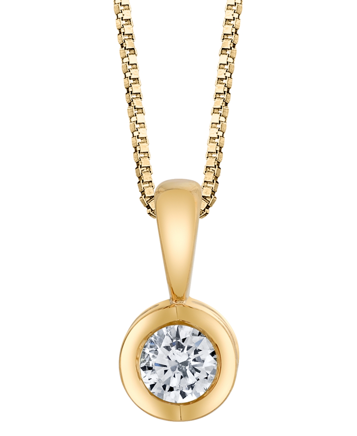 Diamond (1/10 ct. t.w.) Energy Pendant in 14k White, Yellow or Rose Gold - Rose Gold