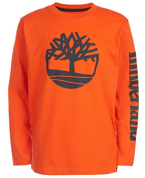 Timberland Little Boys Epsom Orange Logo T Shirt Reviews