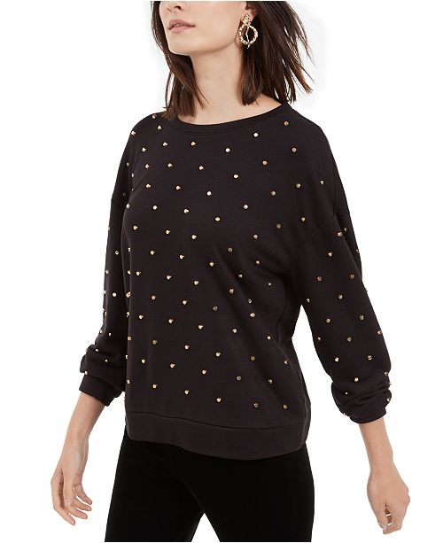Inc International Concepts I N C Studded Sweatshirt Created For
