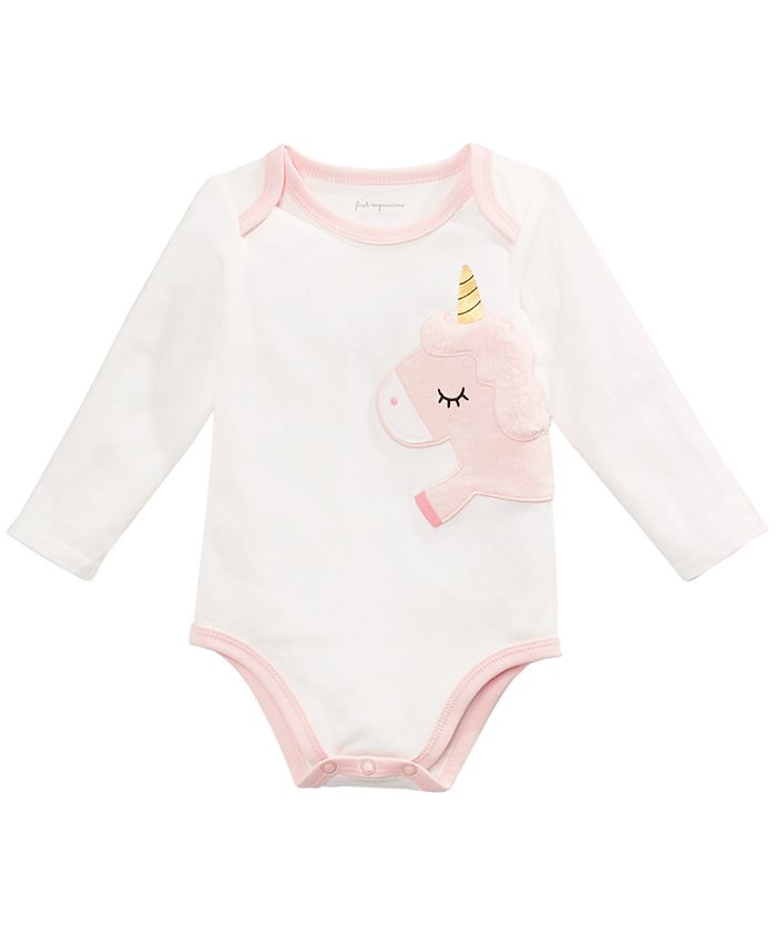 First Impressions Baby Girls Unicorn Bodysuit Created for Macy s