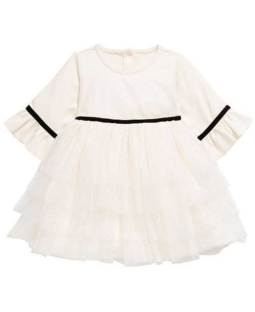 Baby Girls Ruffled Ponte Knit Dress Created For Macy S