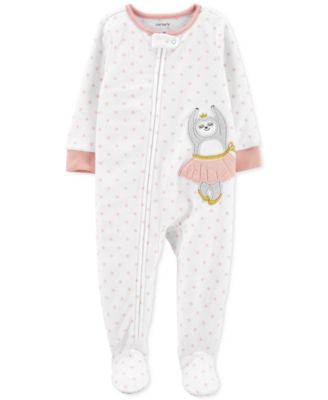 carters baby girl fleece pajamas