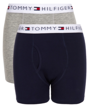 image of Tommy Hilfiger Little & Big Boys 2-Pk. Solid Boxer Briefs