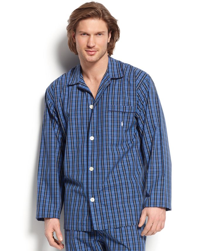 Polo Ralph Lauren Men's Harwich Plaid 100% Cotton Long-Sleeved Pajama Top &  Reviews - Pajamas & Robes - Men - Macy's