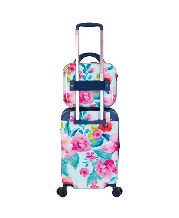 Chariot Floral 2 Piece 20" CarryOn and Beauty Case Set Macy's