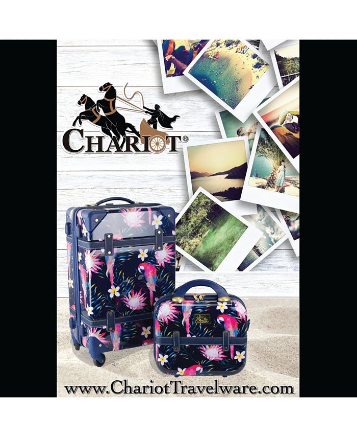 Chariot Parrot 2 Piece 20" CarryOn and Beauty Case Set Macy's