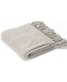 Home Cable Knit Woven Luxury Tasseled Ends Throw 50" X 60"