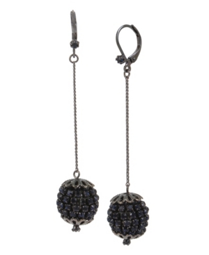 image of Miriam Haskell Stone Fireball Linear Earrings