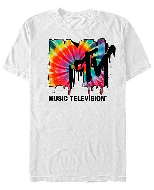 Mtv Men S Tie Dye Dripping Logo Short Sleeve T Shirt Reviews T Shirts Men Macy S