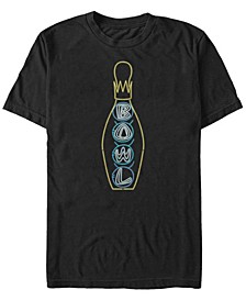 The Big Lebowski Men's Bowling Neon Light Print Short Sleeve T-Shirt