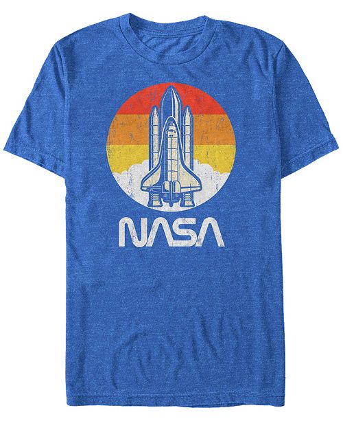 Nasa Men S Vintage Like Distressed Space Shuttle Launch Logo Short