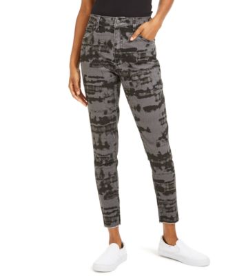 Tinseltown - Juniors' Black Tie-Dye Skinny Jeans