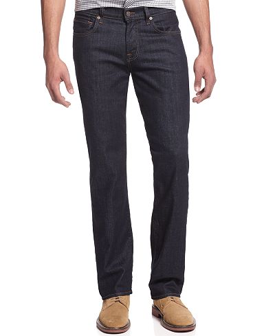 7 For All Mankind Men's Carsen Easy Straight Fit Jeans, Clean Dark ...