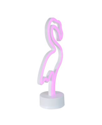 Northlight Battery Operated Neon Style LED Flamingo Table Light