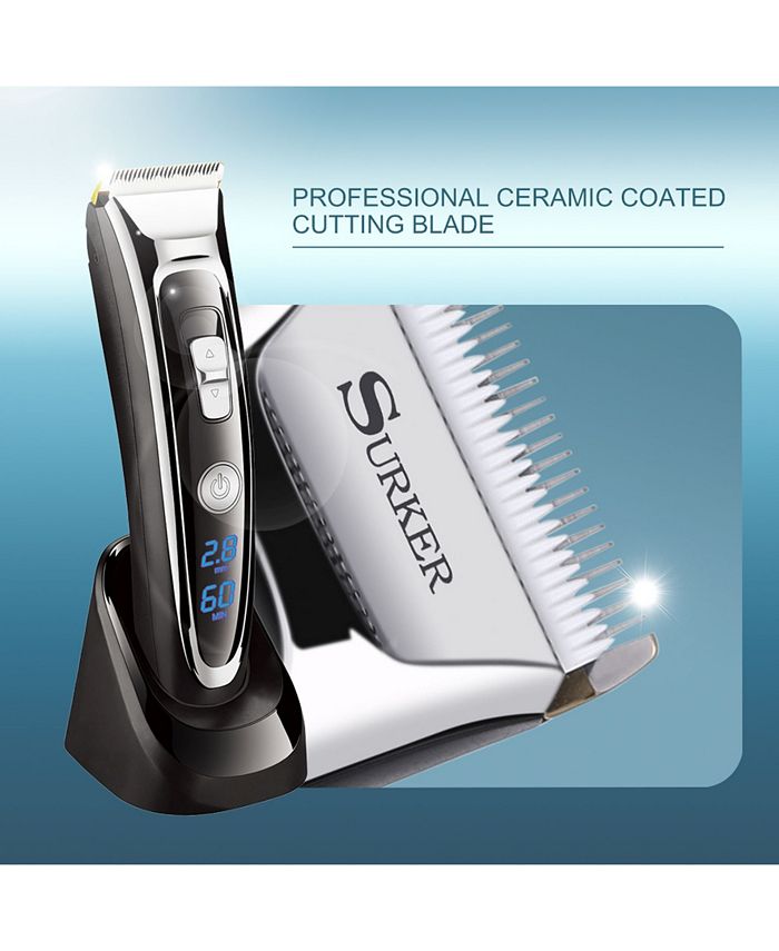 Surker RFC-688B Professional Electric Men's Wireless Hair Clipper Kit ...