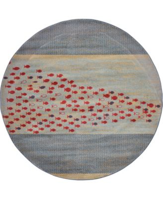 Bayshore Home Ojas Oja1 Light Blue Area Rug Collection