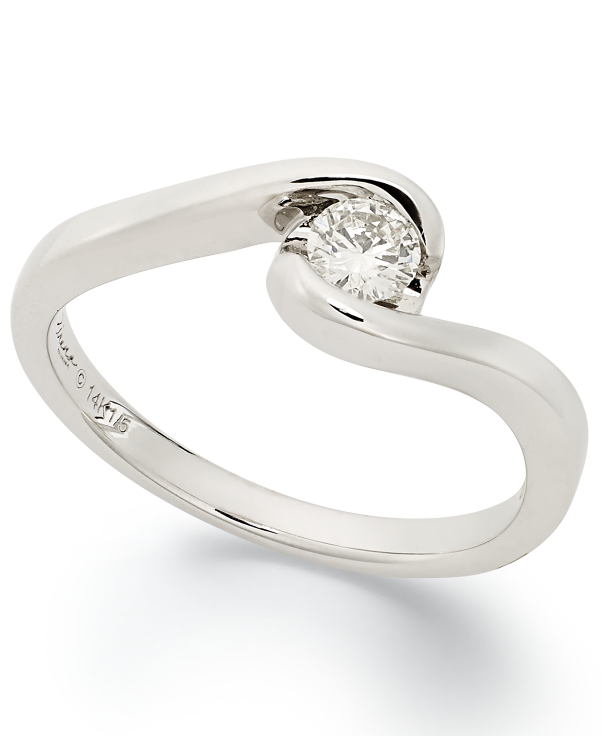 Shop Sirena Diamond Engagement Ring (1/5 Ct. T.w.) In 14k White Gold