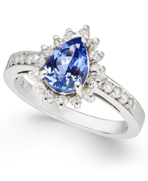 image of Tanzanite (1-1/10 ct. t.w.) & Diamond (1/3 ct. t.w.) in 14k White Gold