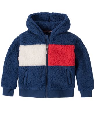 fuzzy fleece hooded jacket