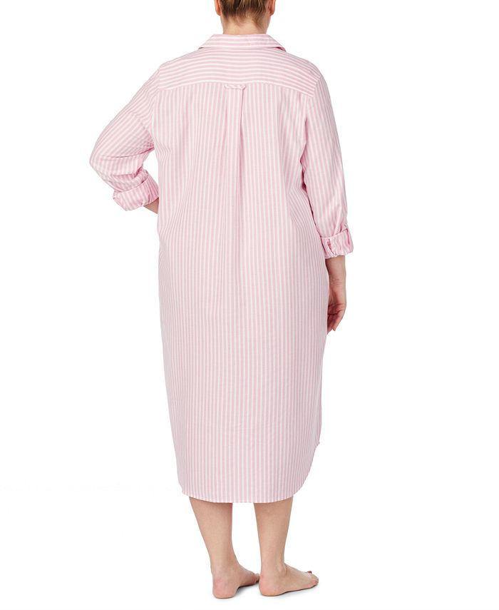 Lauren Ralph Lauren Plus Size Cotton BalletLength Herringbone Sleep Shirt Macy's