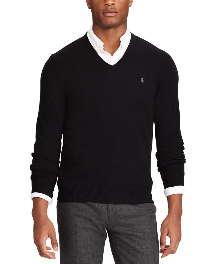 Polo Ralph Lauren Men's Big & Tall Washable Merino Wool Sweater - Macy's