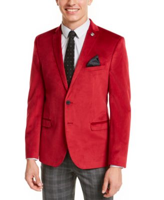 Nick Graham - Men's Slim-Fit Velvet Sport Coat