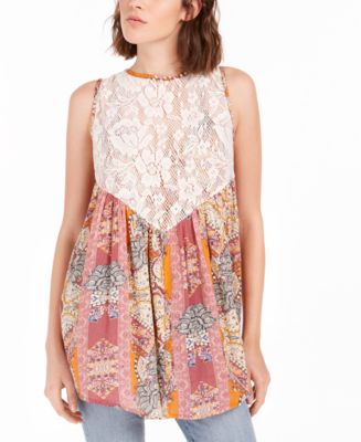 Free People Count Me In Trapeze Mini Dress Tunic Top Women's