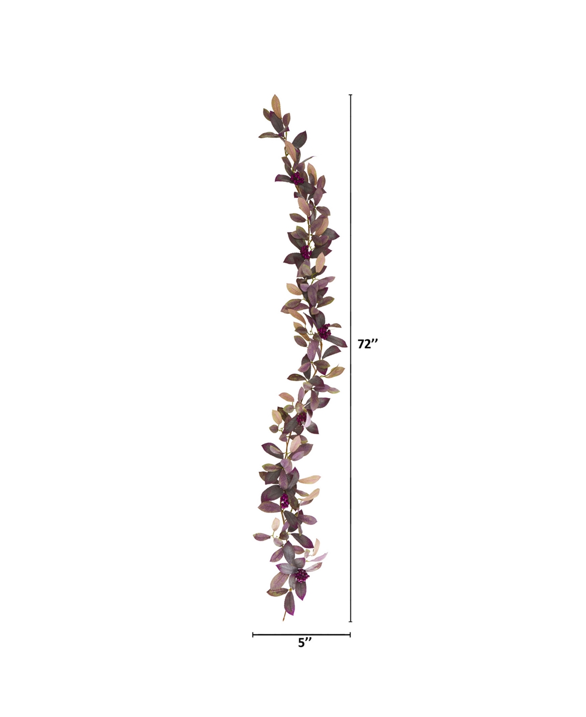 NEARLY NATURAL 6' FALL LAUREL LEAF WITH BERRIES ARTIFICIAL GARLAND, SET OF 2 