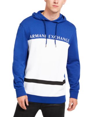 armani exchange blue hoodie