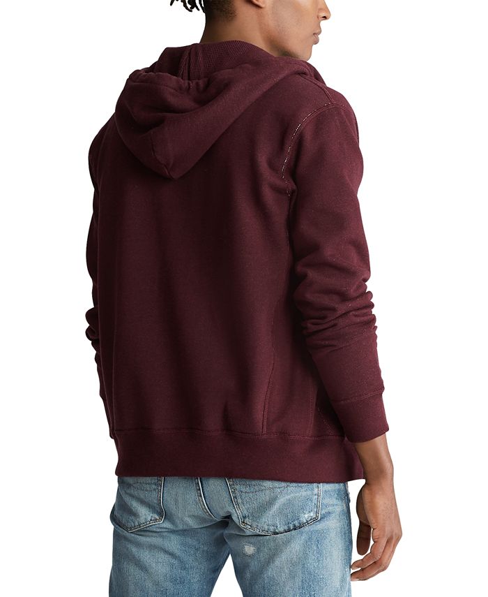 polo cotton blend fleece hoodie