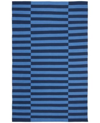 Lauren Ralph Lauren Ludlow Stripe Lrl7350a Indigo Area Rug Collection