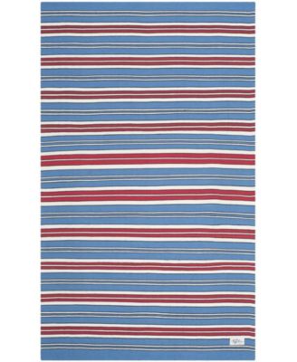  Leopold Stripe LRL2462D Royal Blue Area Rug Collection