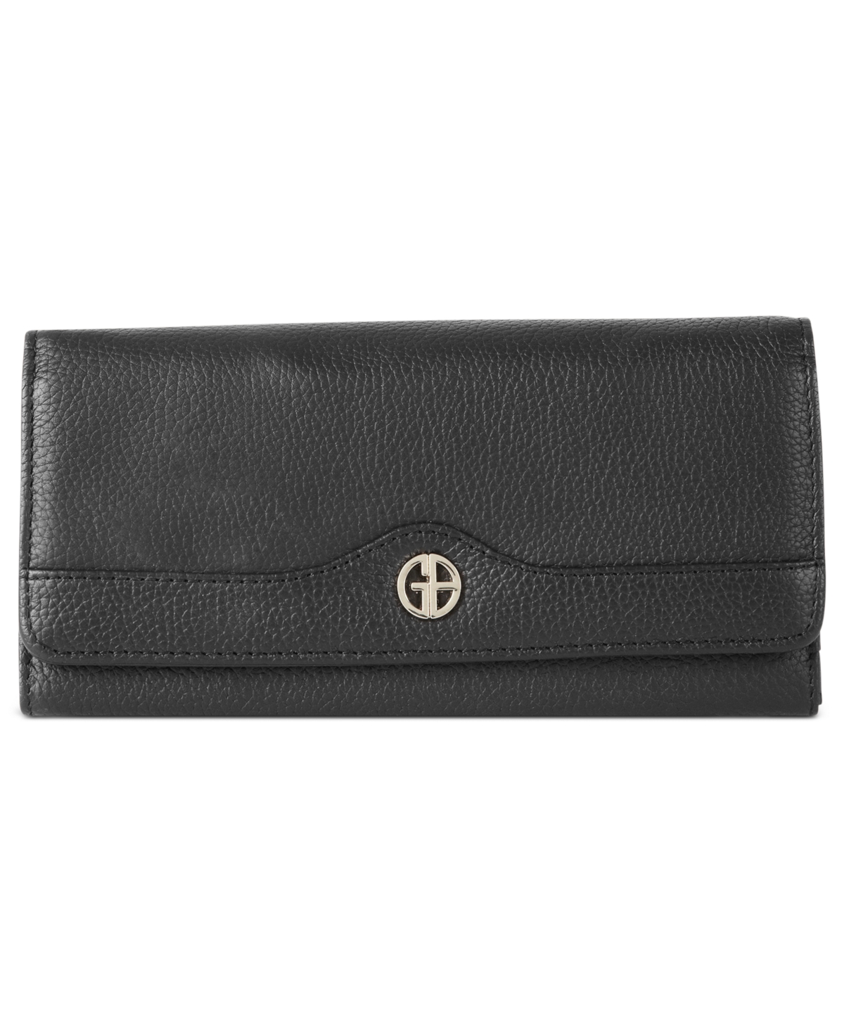 Pebble Leather Receipt Wallet, Exclusively at Macy's - White